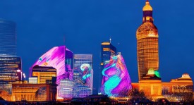 英雄联盟全球总决赛外滩灯光秀：电竞文化与数字艺术点亮中西文化交融